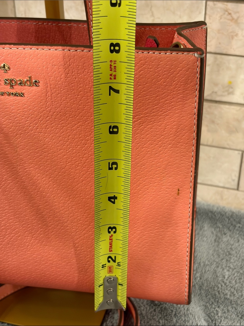 kate spade Coral-Peach Leather Satchel with Removable Strap - Picture 4 of 13